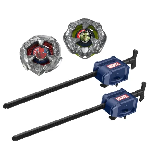 Beyblade X and Marvel Collab Spider-Man 6-60R vs. Hulk 3-85N (2)