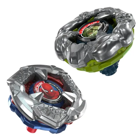 Beyblade X and Marvel Collab Spider-Man 6-60R vs. Hulk 3-85N (3)