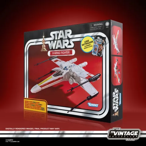 STAR WARS THE VINTAGE COLLECTION X-WING FIGHTER AND LUKE SKYWALKER (X-WING) (2)